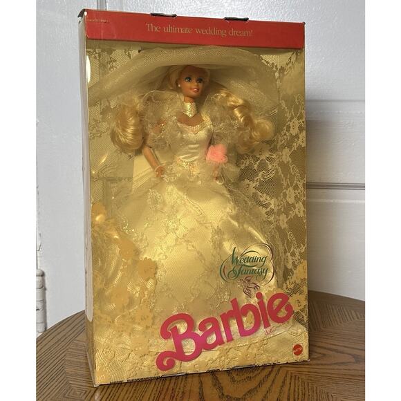 Wedding Fantasy Barbie Doll 1989 Mattel NEW Bridal Vintage Collectible - Picture 15 of 15